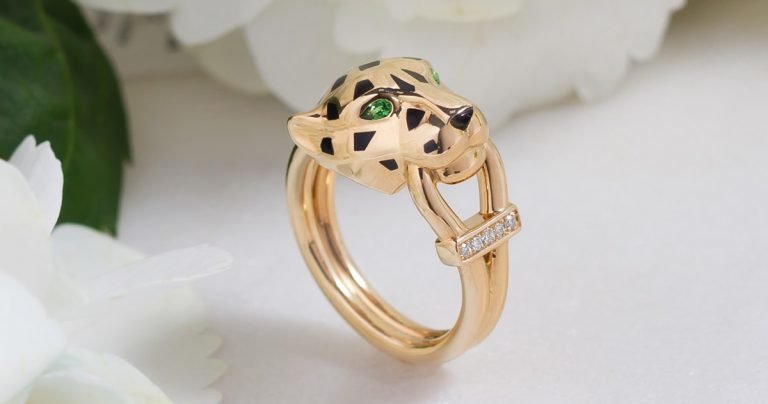 cartier panther ring rose gold