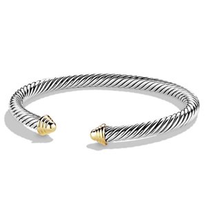 David Yurman Cable Classics Bracelet with Sterling Silver & 14K Yellow Gold