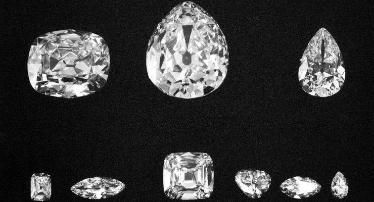 The nine stones cut from the Cullinan Diamond