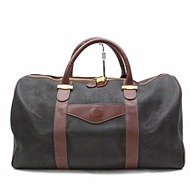 Alfred Dunhill Duffle ( Rare ) Boston 82125 Black Canvas Weekend/Travel Bag