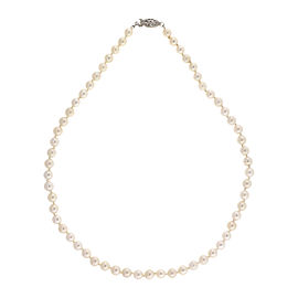 Vintage 14K White Gold with Pearl Necklace