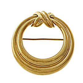 Tiffany & Co. 18K Yellow Gold Circle X Pin Brooch