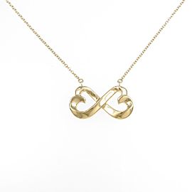 TIFFANY & Co 18k Yellow Gold Loving Heart Necklace LXGYMK-461