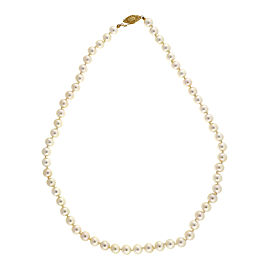 14K Yellow Gold with Cultured Pearl Necklac