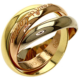 CARTIER Tri-Color Gold Trinity Ring US 5.25 QJLXG-1407