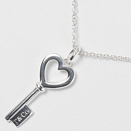 TIFFANY & Co 925 Silver Heart key Necklace LXNK-1022