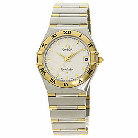 Omega SS/SS 18K Yellow Gold Quartz Watch