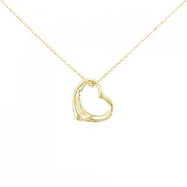 Tiffany & Co 18K Yellow Gold Open Heart Necklace E1093