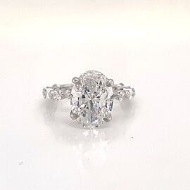 5 Carat Oval Cut Lab Grown Diamond Engagement Ring IGI Certified