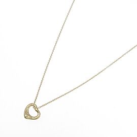 TIFFANY & Co 18K Yellow Gold Open Heart Necklace LXGKM-52
