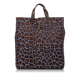 Fendi Leopard Print Nylon Tote Bag
