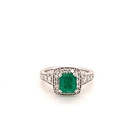 Diamond Emerald Ring 14k Gold 1.40 TCW Certified $4,950