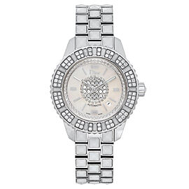 Christian Dior Christal 33mm Steel Diamond MOP Dial Ladies Watch CD113512M001