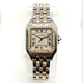 CARTIER PANTHERE FIGARO 27mm 2 Row Gold DIAMOND Watch