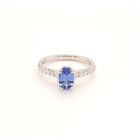 Diamond Sapphire Ring 18k Gold Women 1.725 TCW Certified $3990 913137