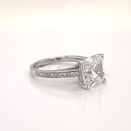 5 Carat Asscher Cut Lab Grown Diamond Engagement Ring IGI Certified