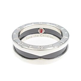 Bvlgari Save the Children 925 Silver/Ceramic Ring LXGKM-228
