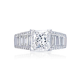 Macie Carat Princess Cut Diamond Engagement Ring in 18 Karat White Gold
