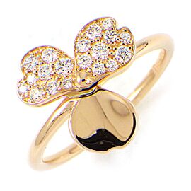 Tiffany & Co 18K Pink Gold Paper Flowers Pave Diamond Ring US 6 LXWBJ-636