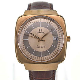 OMEGA Geneva Dynamic gold Dial GP/Leather Automatic Watch LXGJHW-102