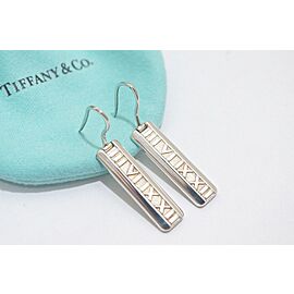 Tiffany & Co Sterling Silver Atlas Bar Hook Earrings Lxmda-180