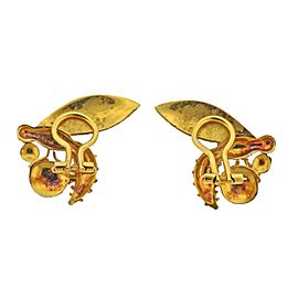 Zolotas Greece Gold Insect Wasp Earrings