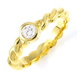 Tiffany & Co 18K Yellow Gold Twist Rope Diamond Ring US 4.75 LXWBJ-638