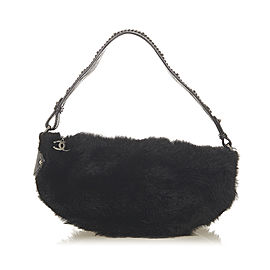 Chanel CC Rabbit Fur Shoulder Bag