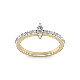 GLAM ® Petite Marquise Ring in 18K Gold and 0.44ct Diamonds