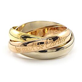 Cartier Tri-Color Gold Trinity 4.75 US Ring B0279