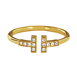 Tiffany & Co. Yellow Gold Diamond T-Wire Ring