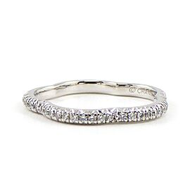 CHANEL 18K white Gold Camellia Full Circle Pave Diamond Ring US 7 LXWBJ-652