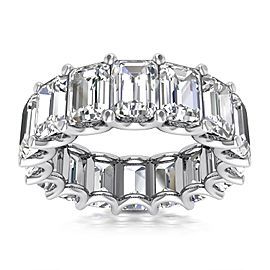 6 CARAT EMERALD-CUT DIAMOND ETERNITY RING IN 14K 18K WHITE, YELLOW, ROSE GOLD OR PLATINUM 35 POINTER G COLOR VS1 CLARITY SHARED PRONG BAND BY MIKE NEKTA NYC SIZE 6