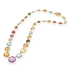 Marco Bicego Jaipur Necklace with Multi-Colored Gemstones in 18K Yellow Gold