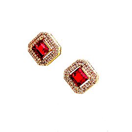 Natural Tourmaline Diamond Earrings 14k Gold 4.47 TCW Certified $6,970 112167