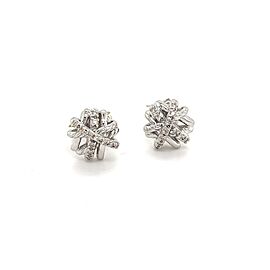 David Yurman Estate Diamond Earrings Sterling Silver