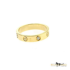 Cartier 18K Yellow Gold Diamond Wedding Ring Size 7