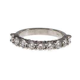 Platinum with Diamond Wedding Band Ring Size 6.5