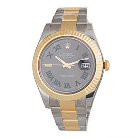 Rolex DateJust II 116333 GRO 41mm Gold & Steel Grey Dial Watch