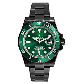 Rolex Submariner 116610LV DLC-PVD Stainless Steel Green Ceramic Bezel Green Dial Automatic 40mm Mens Watch