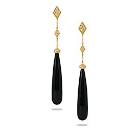 Black Onyx Diamond Earrings