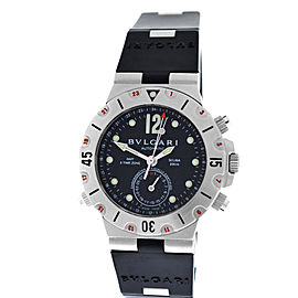 Bulgari Diagono Pro Acqua Scuba SD38S GMT 3 Time Zone Automatic Watch