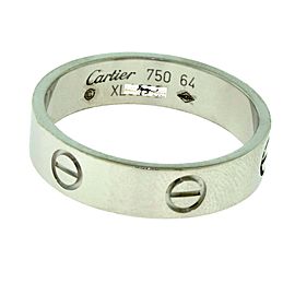 Cartier Love 18K White Gold Ring Size 10.75
