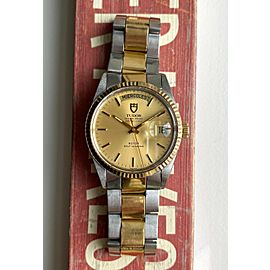 Tudor Oyster Prince Dateday Quickset Champagne Sunburst Dial Two Tone Watch