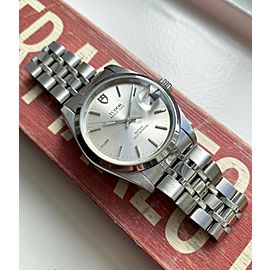 Tudor Prince Date 74000N Automatic Silver Dial Quickset Date Steel Case Watch