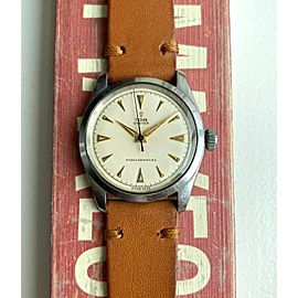Vintage Tudor Oyster Ref. 7934 50s Manual Wind Cream Dial Oyster Steel Watch