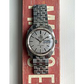 Vintage Omega Constellation Chronometer Automatic Linen Dial Daydate Steel Watch