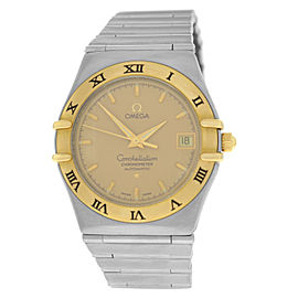 Omega Constellation Chronometer Men's Steel Gold Automatic 35MM Watch