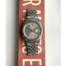 Rolex Datejust Ref 16030 Automatic 80s Quickset Grey Dial Steel Watch