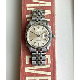 Vintage Rolex Datejust Automatic 70s Silver Dial Oyster 36mm Watch